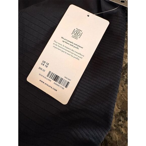 Athleta Women's 1X Black Long Sleeve Turtleneck Top Casual NWT - Picture 9 of 13